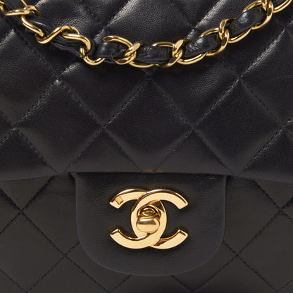 Chanel Lambskin Quilted Medium Double Flap Black 7 of 9