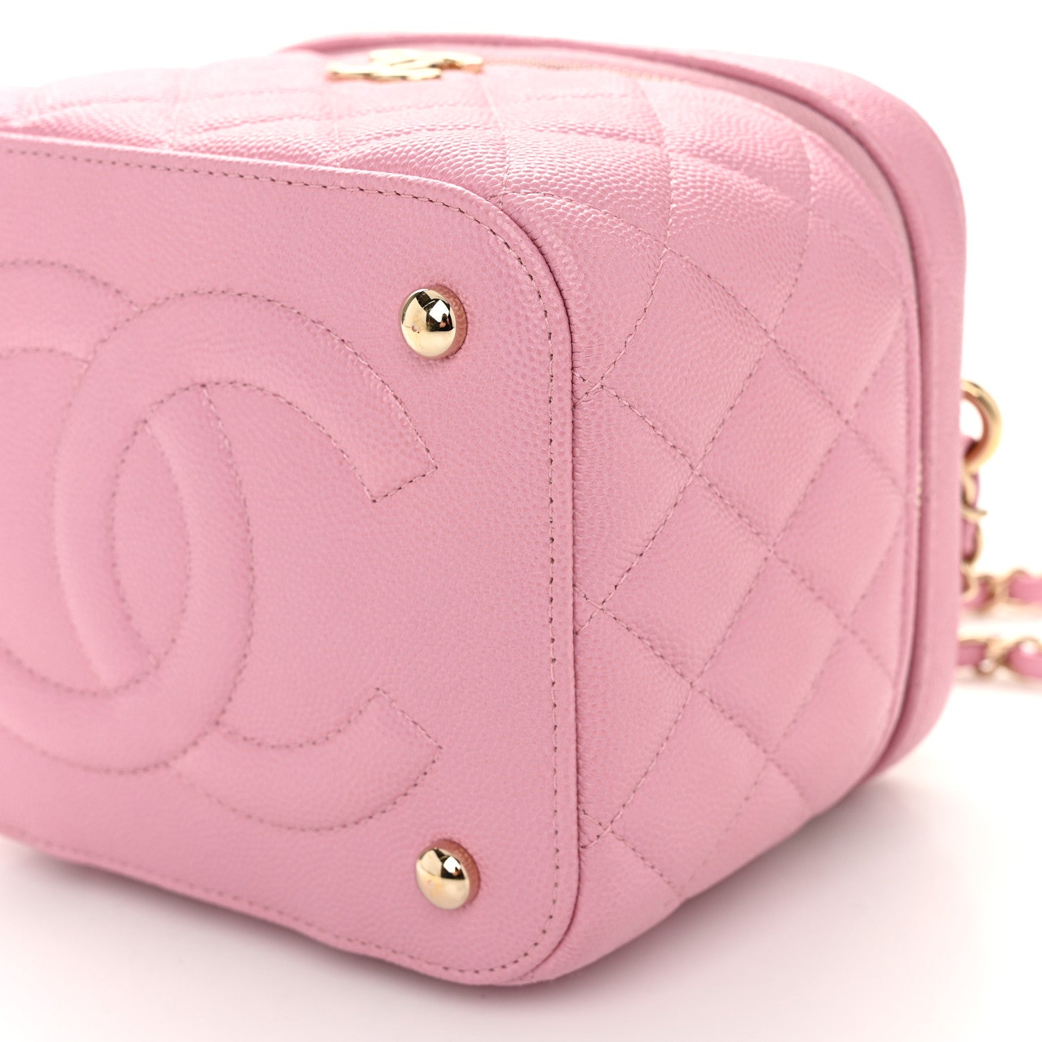 Chanel Caviar Quilted Small CC Vanity Case Pink 10 of 11