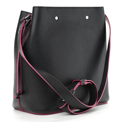 Louis Vuitton Calfskin Lockme Bucket Black 3 of 10
