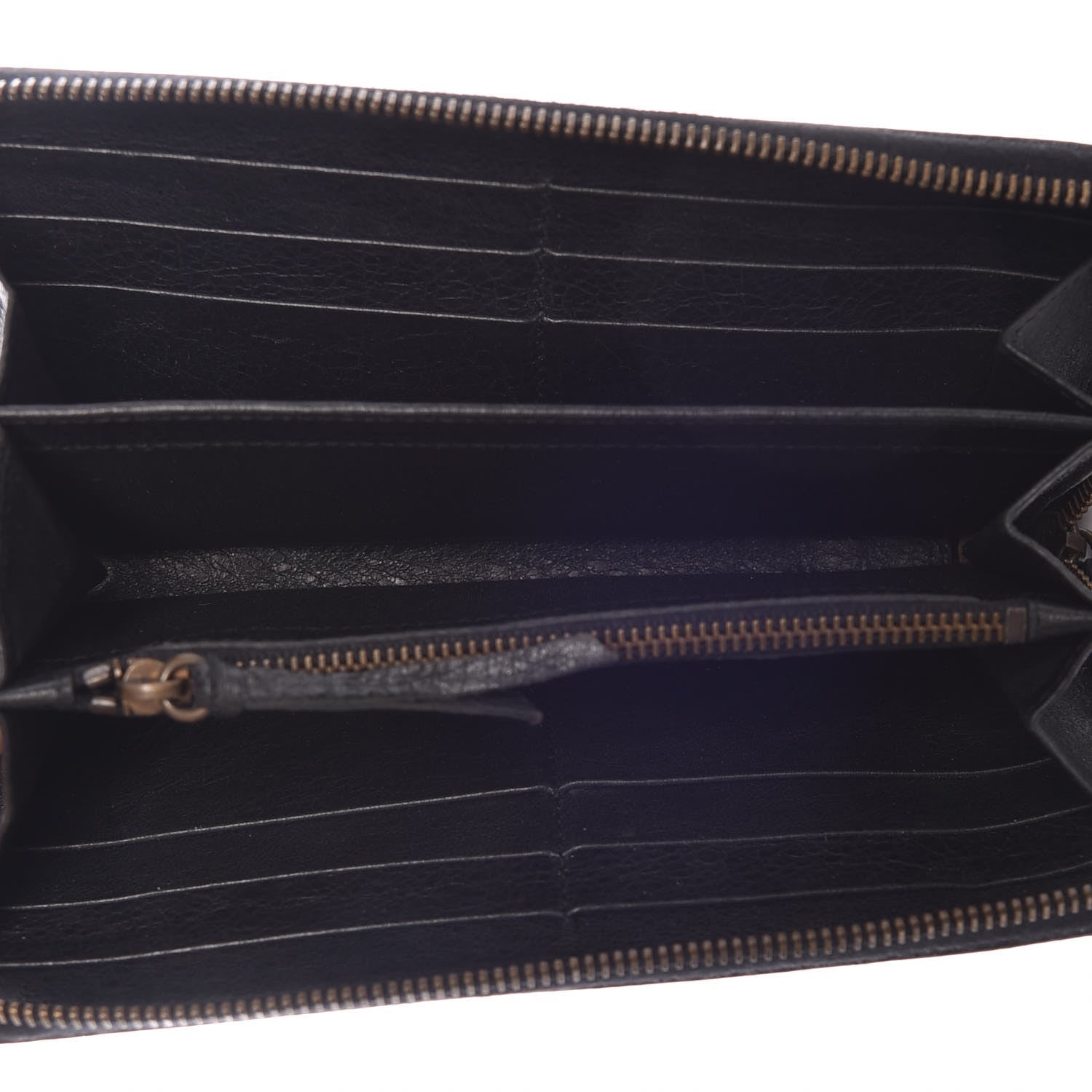 Balenciaga Agneau Classic Hardware Continental Zip Around Wallet Black 5 of 10