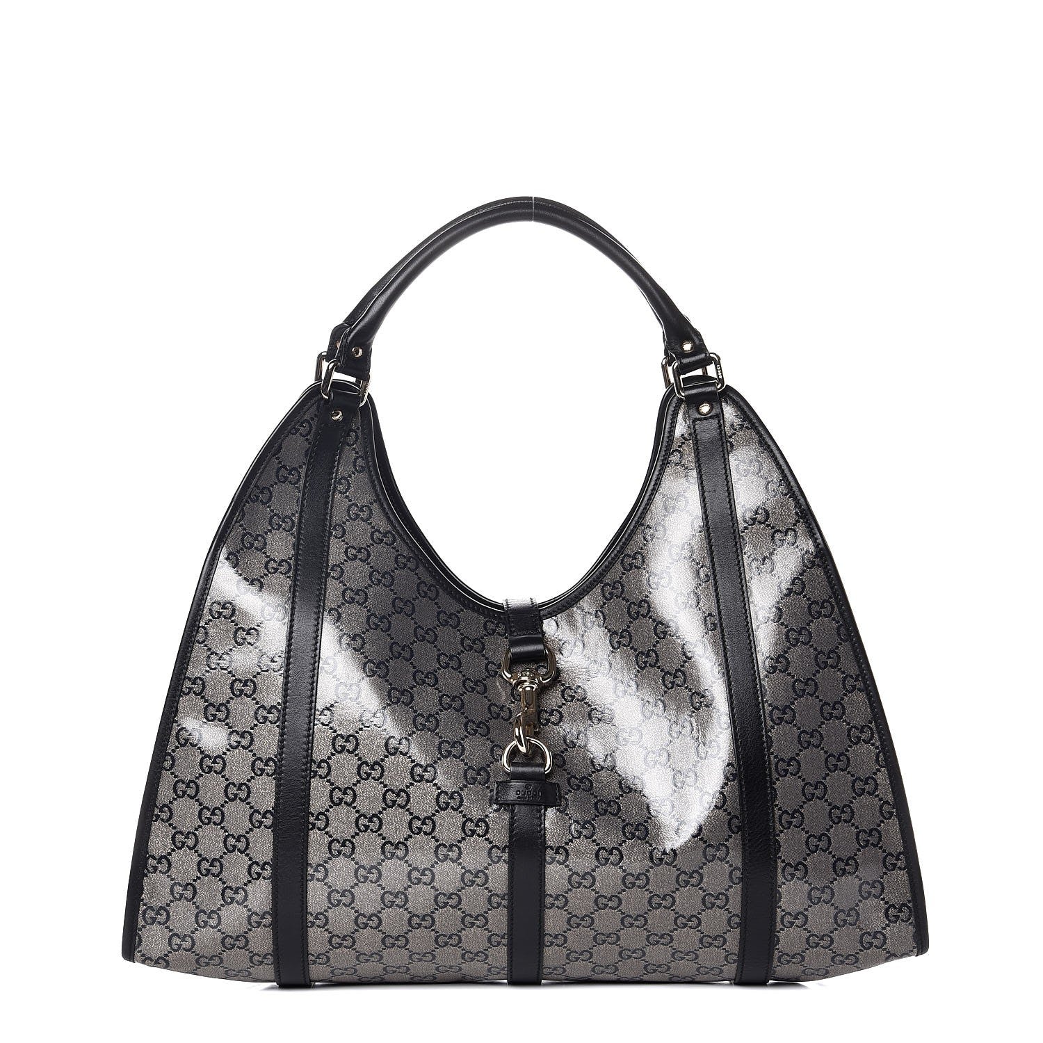 Gucci Crystal Monogram Large Joy Shoulder Bag Black 1 of 8
