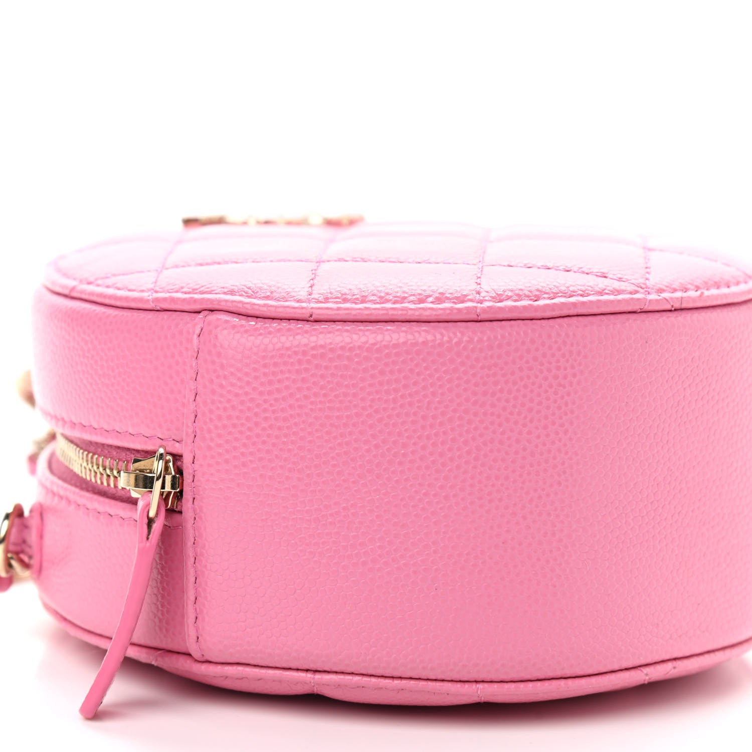 Chanel Caviar Quilted Gripoix CC Round Clutch With Chain Pink 8 of 9