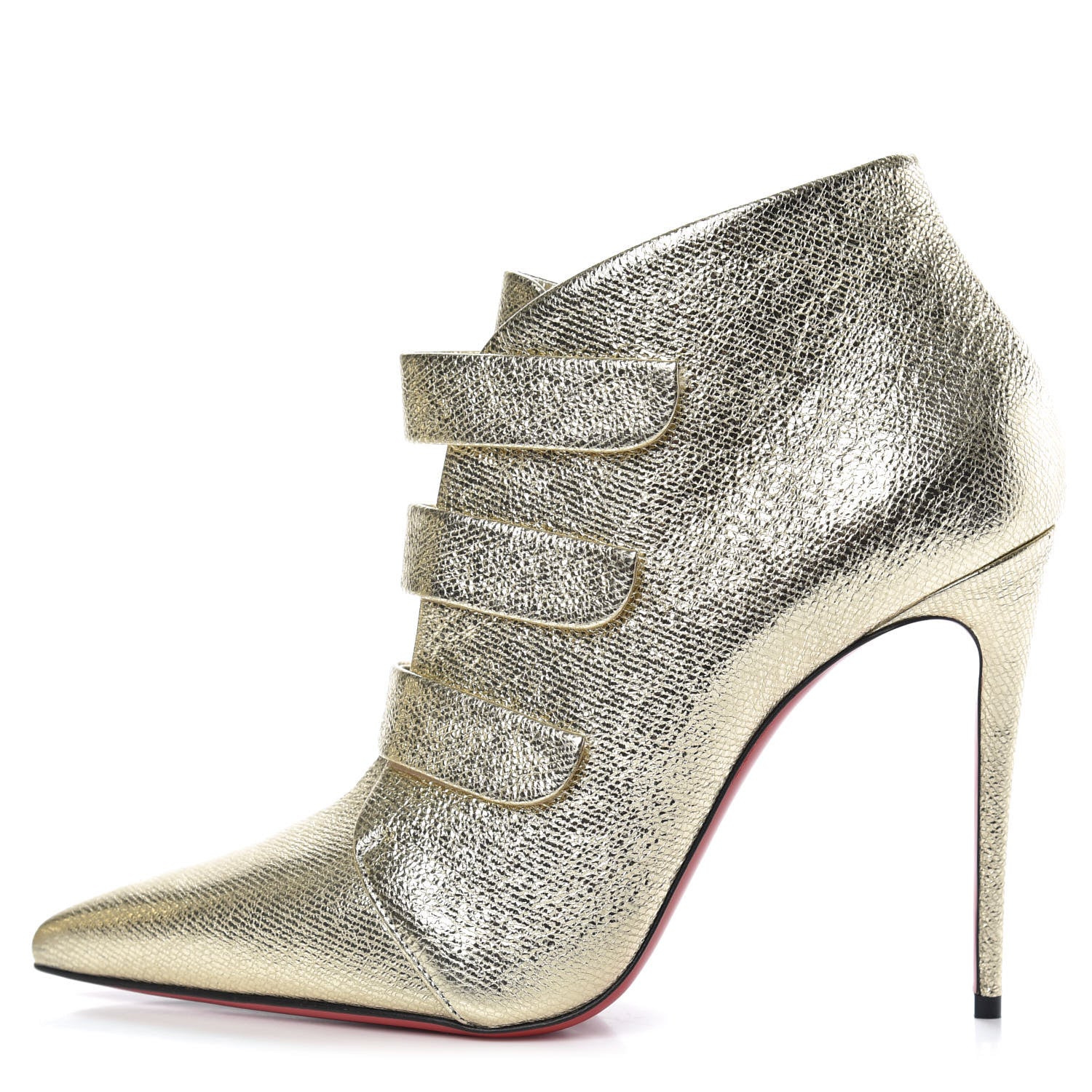 Christian Louboutin Calf Lame Tweed Triniboot 100 Booties 40 Platine 1 of 9