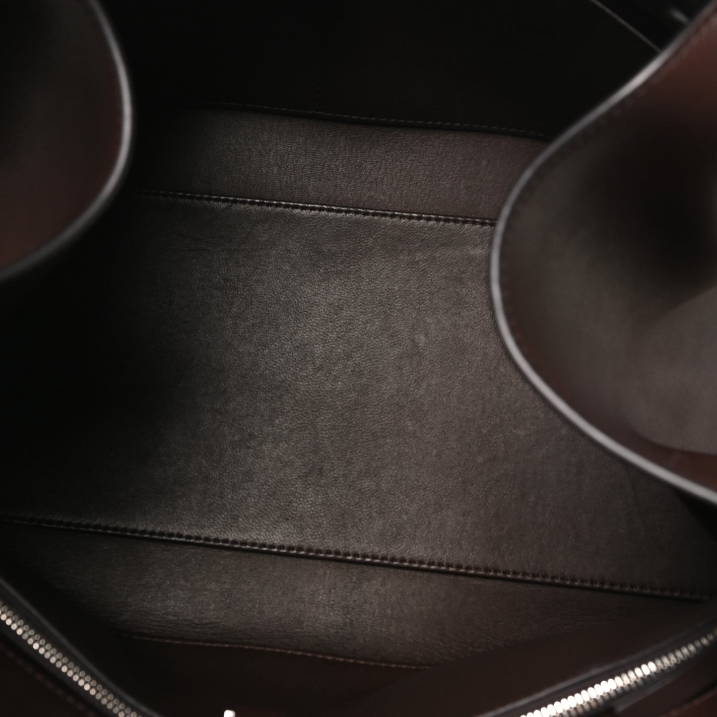 Polished Saddle Calfskin EW Margaux Chestnut