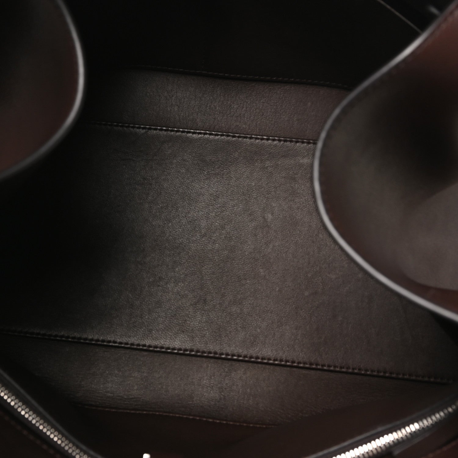 The Row Polished Saddle Calfskin EW Margaux Chestnut 5 of 10