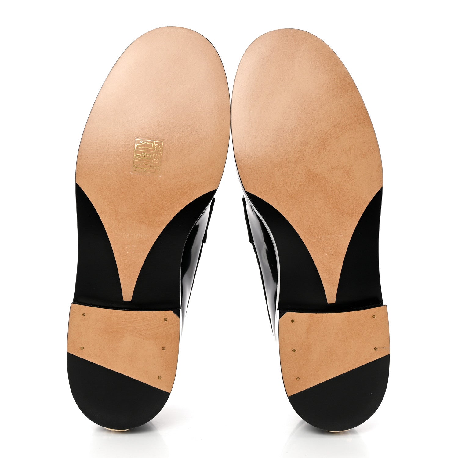 Chanel Shiny Calfskin Logo Loafers 39 Black 6 of 13