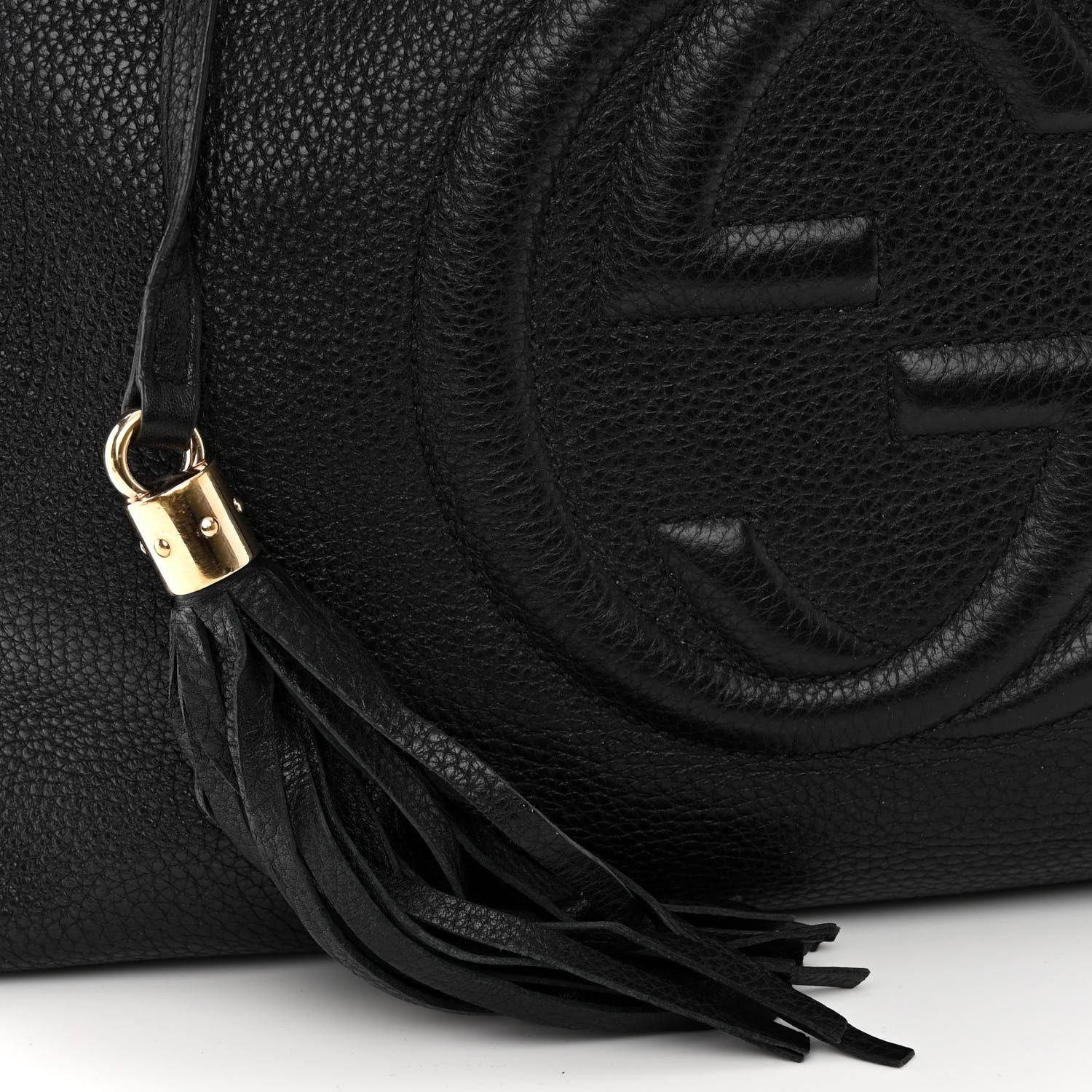 Gucci Pebbled Calfskin Medium Soho Chain Shoulder Bag Black 11 of 16