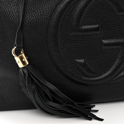 Gucci Pebbled Calfskin Medium Soho Chain Shoulder Bag Black 11 of 16