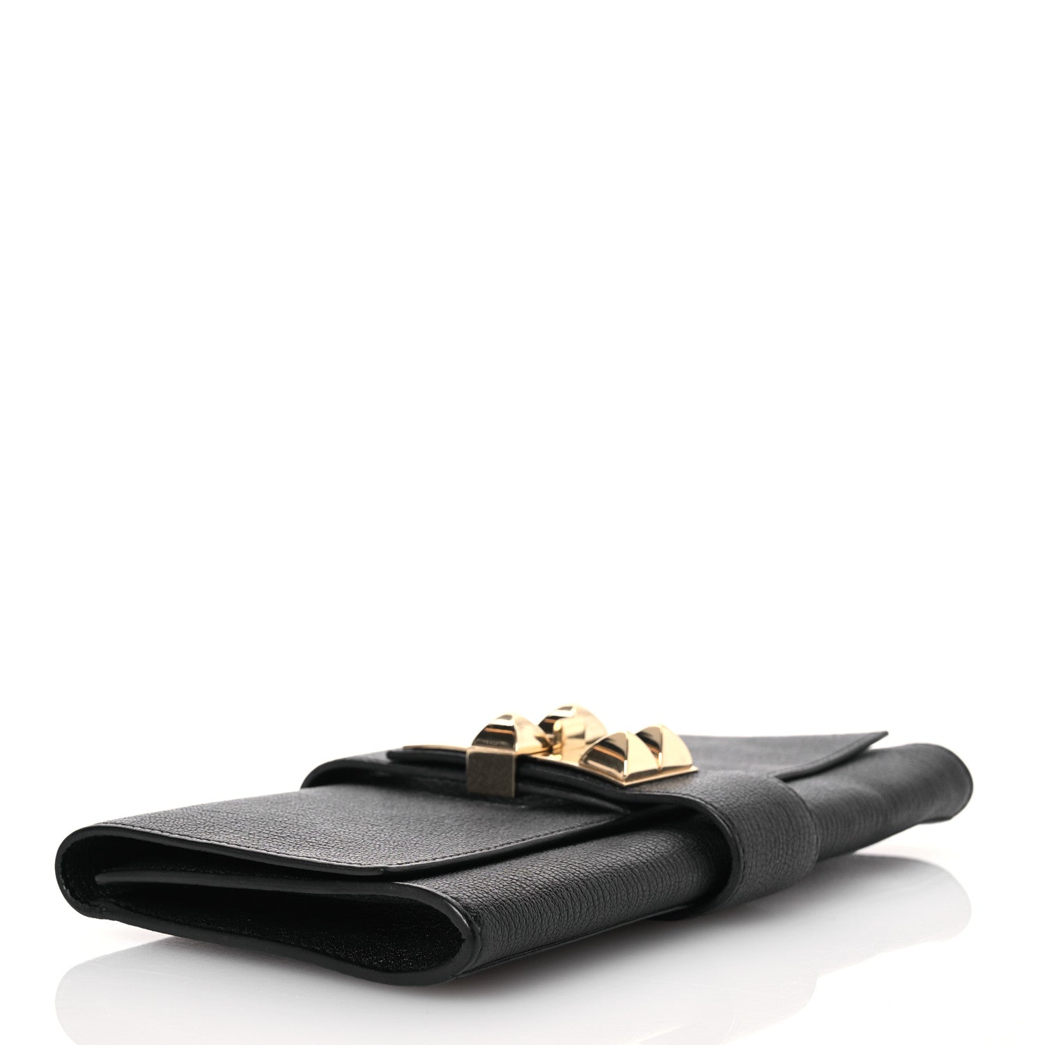 Hermes Chevre Mysore Medor 23 Clutch Black 4 of 14