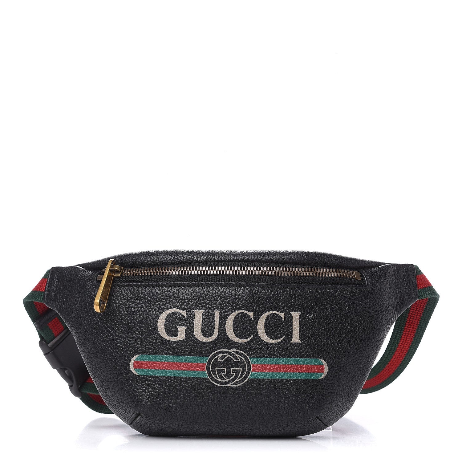 Gucci Grained Calfskin Small Logo Belt Bag Black 1 of 10
