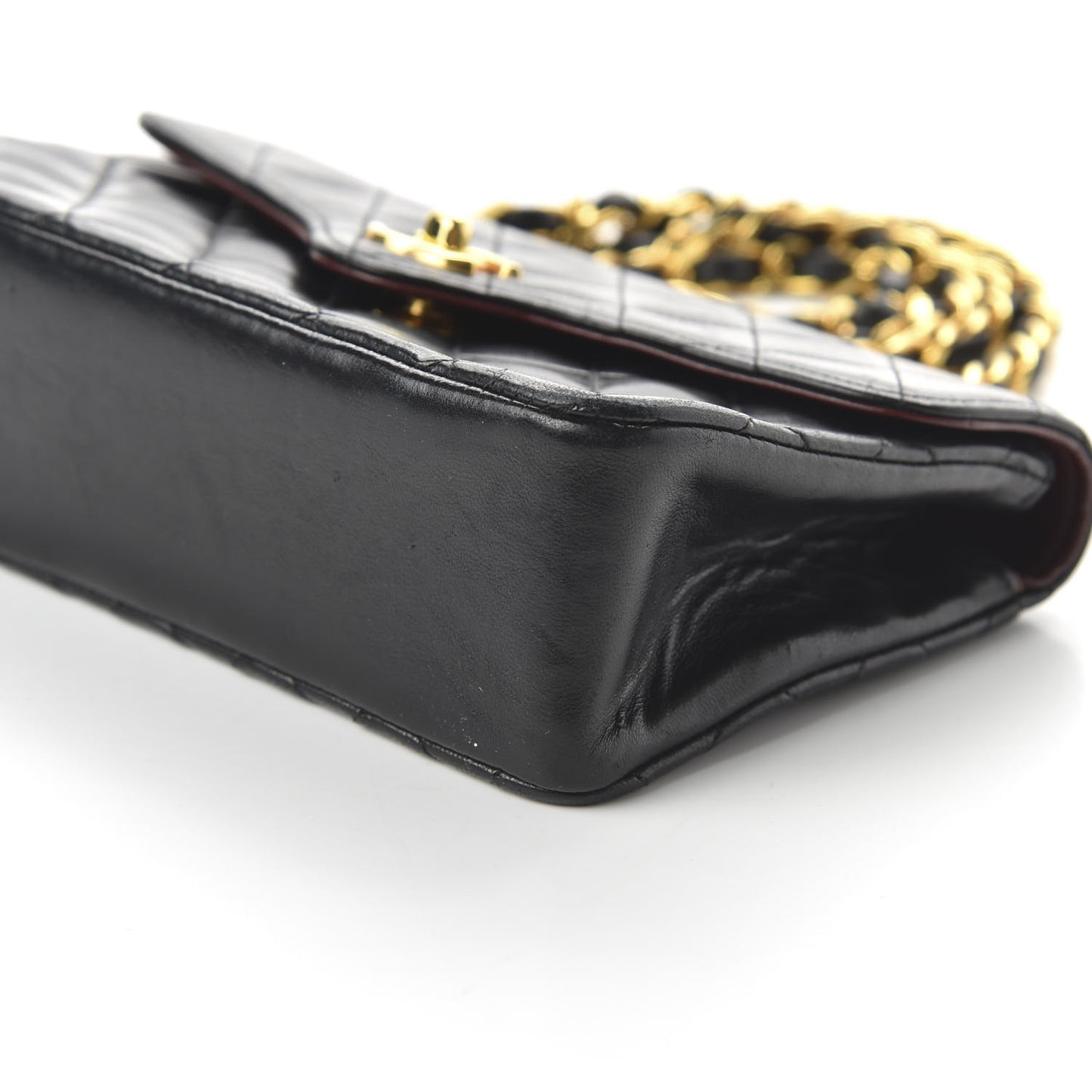 Lambskin Quilted Flap Bag Black