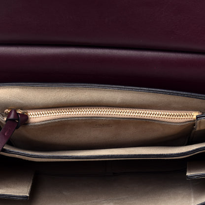 Chloe Calfskin Suede Medium Faye Shoulder Bag Plum Purple 5 of 9