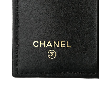 Chanel Caviar Quilted Multi Chain CC Compact Bifold Wallet Black 6 of 9