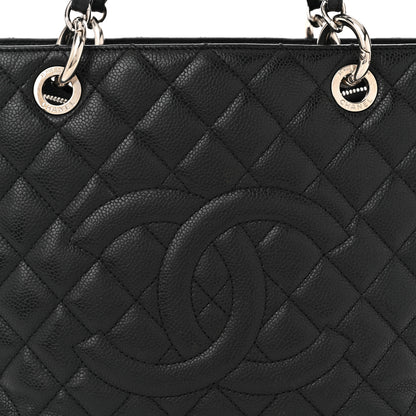 Chanel Caviar Quilted Grand Shopping Tote GST Black 9 of 14