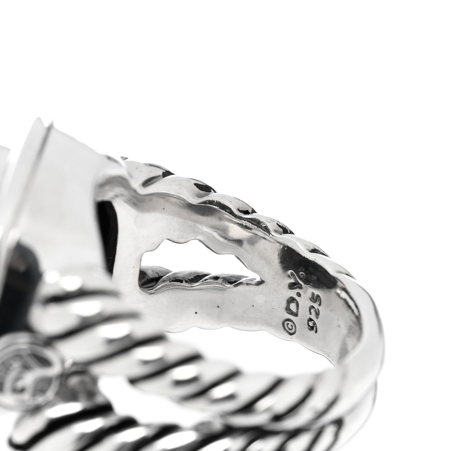 Sterling Silver Black Onyx 14mm Albion Ring 52 6