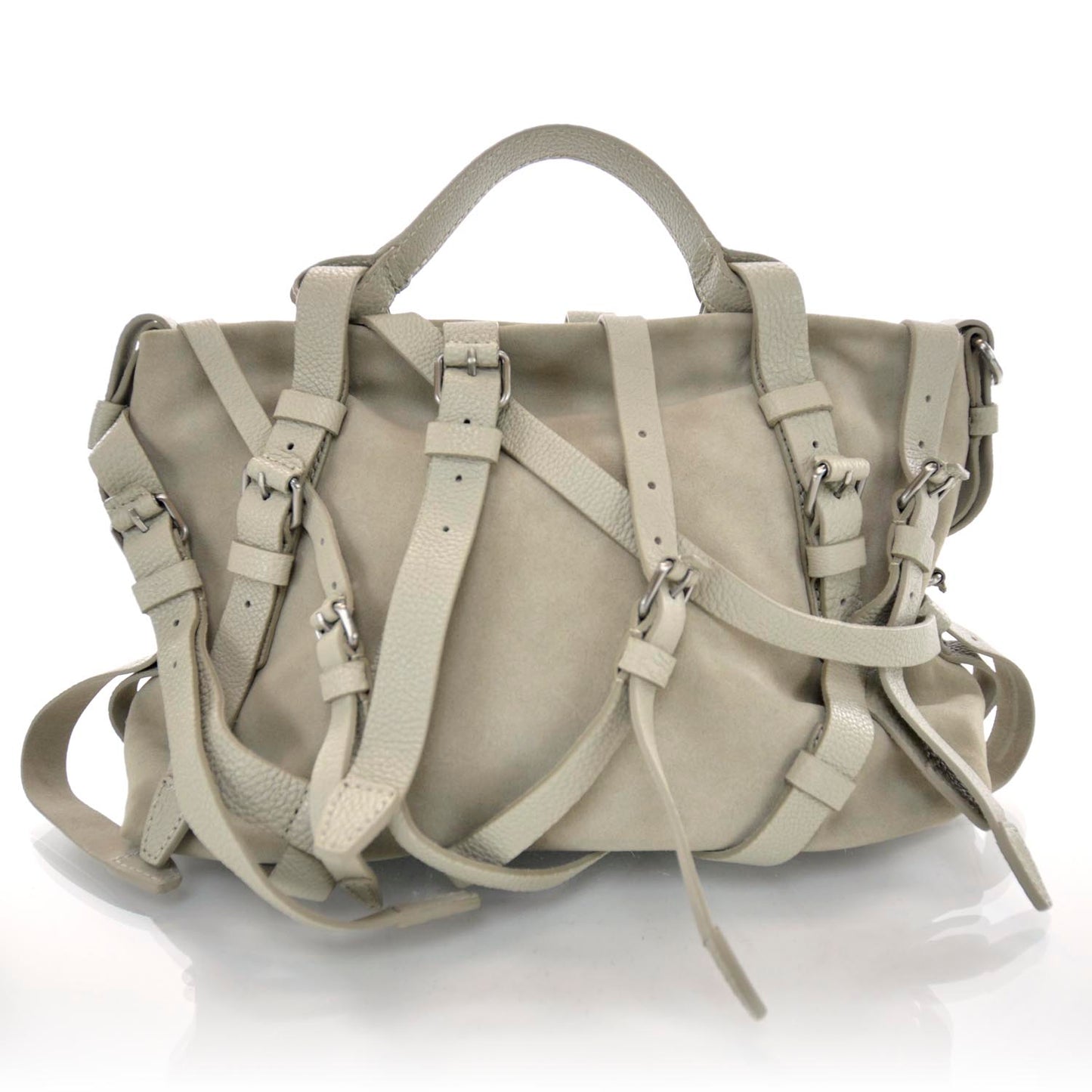 Calf Suede Kirsten Multi Strap Satchel
