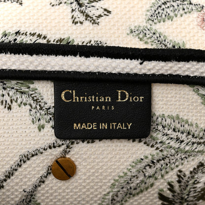 Christian Dior Canvas Embroidered Petites Fleurs Saddle Bag White Multicolor 6 of 10
