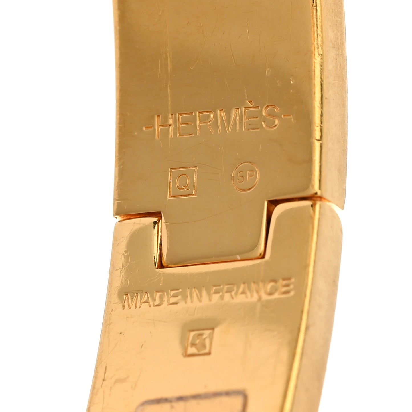 Enamel Narrow Clic Clac H Bracelet GM White