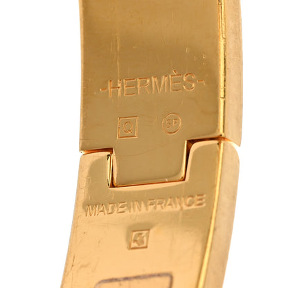 Hermes Enamel Narrow Clic Clac H Bracelet GM White 4 of 9