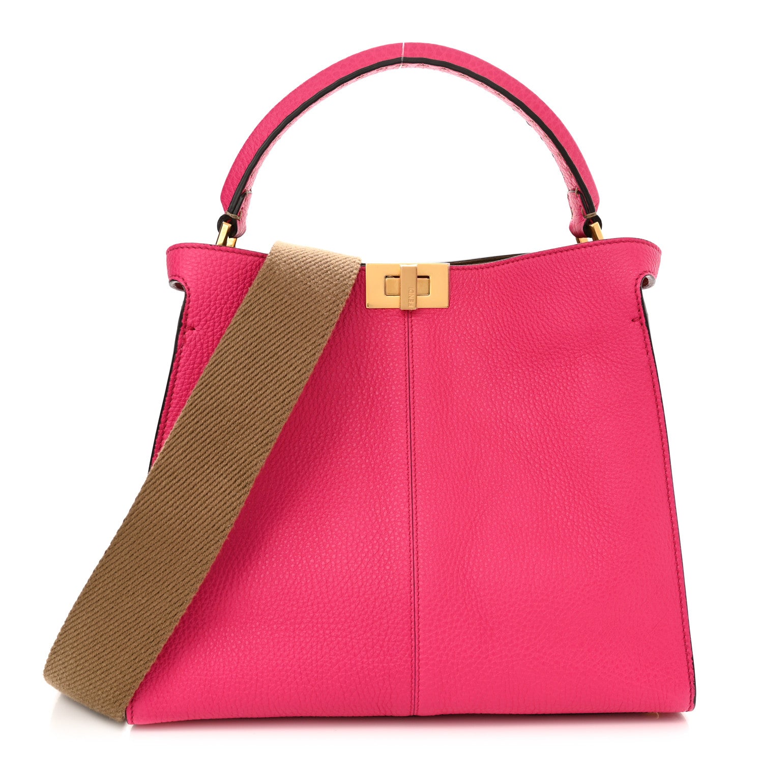 Fendi Cuoio Romano Selleria Medium Peekaboo X-Lite Fuxia 1 of 10