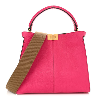 Fendi Cuoio Romano Selleria Medium Peekaboo X-Lite Fuxia 1 of 10