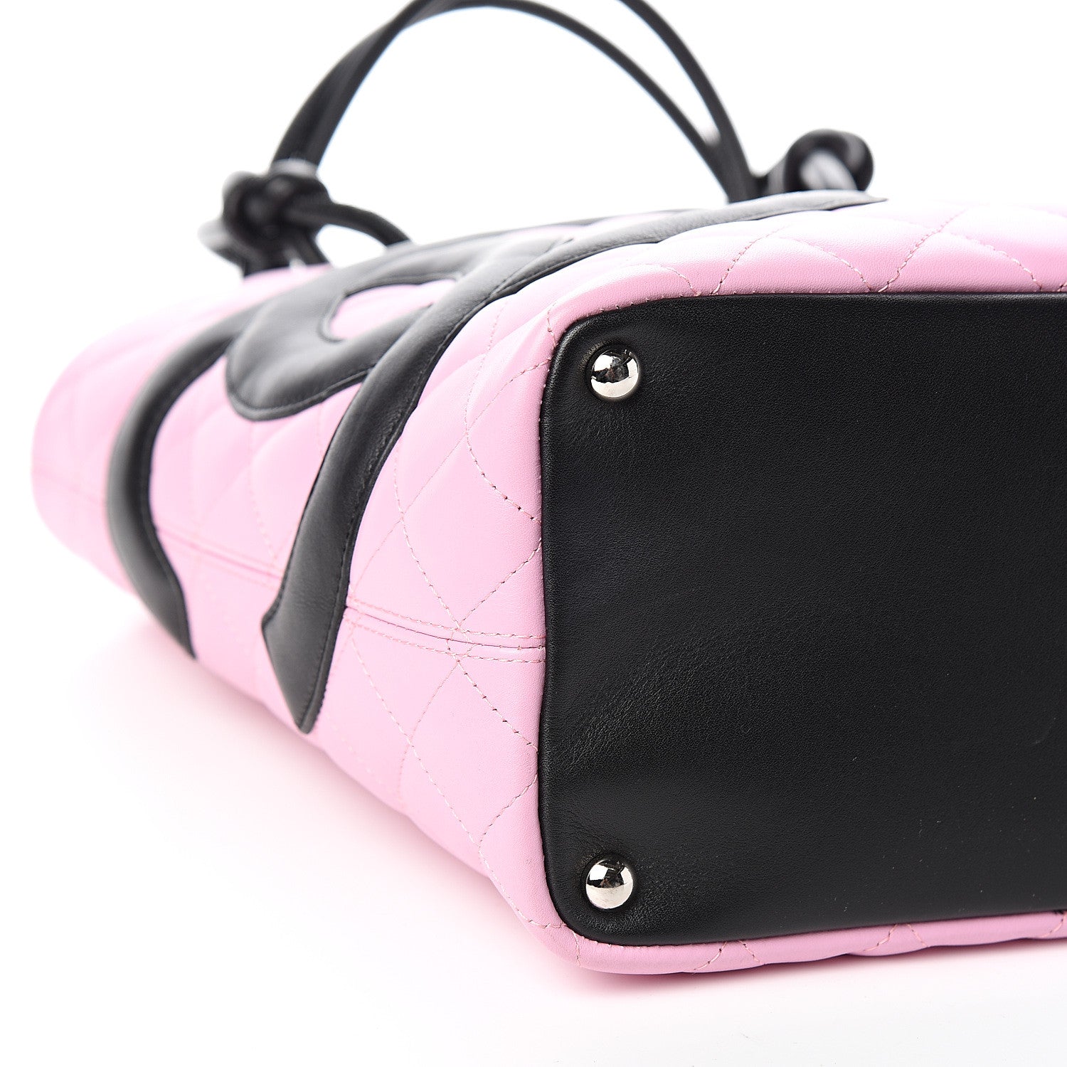 Chanel Calfskin Quilted Medium Cambon Tote Pink Black 7 of 9
