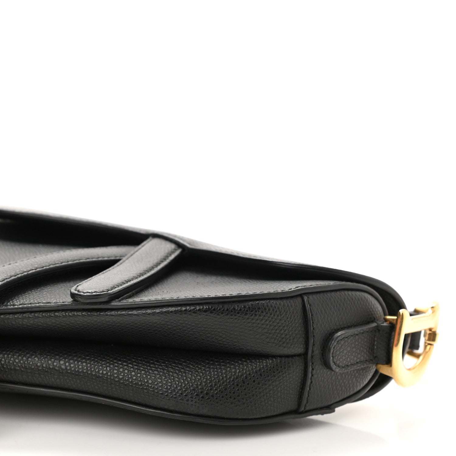 Christian Dior Grained Calfskin Mini Saddle Bag Black 7 of 7
