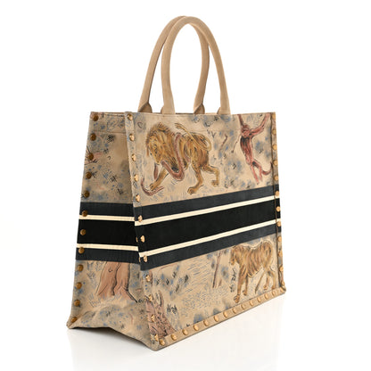 Christian Dior Suede Large Dioriviera Toile De Jouy Book Tote Beige Multicolor 3 of 13