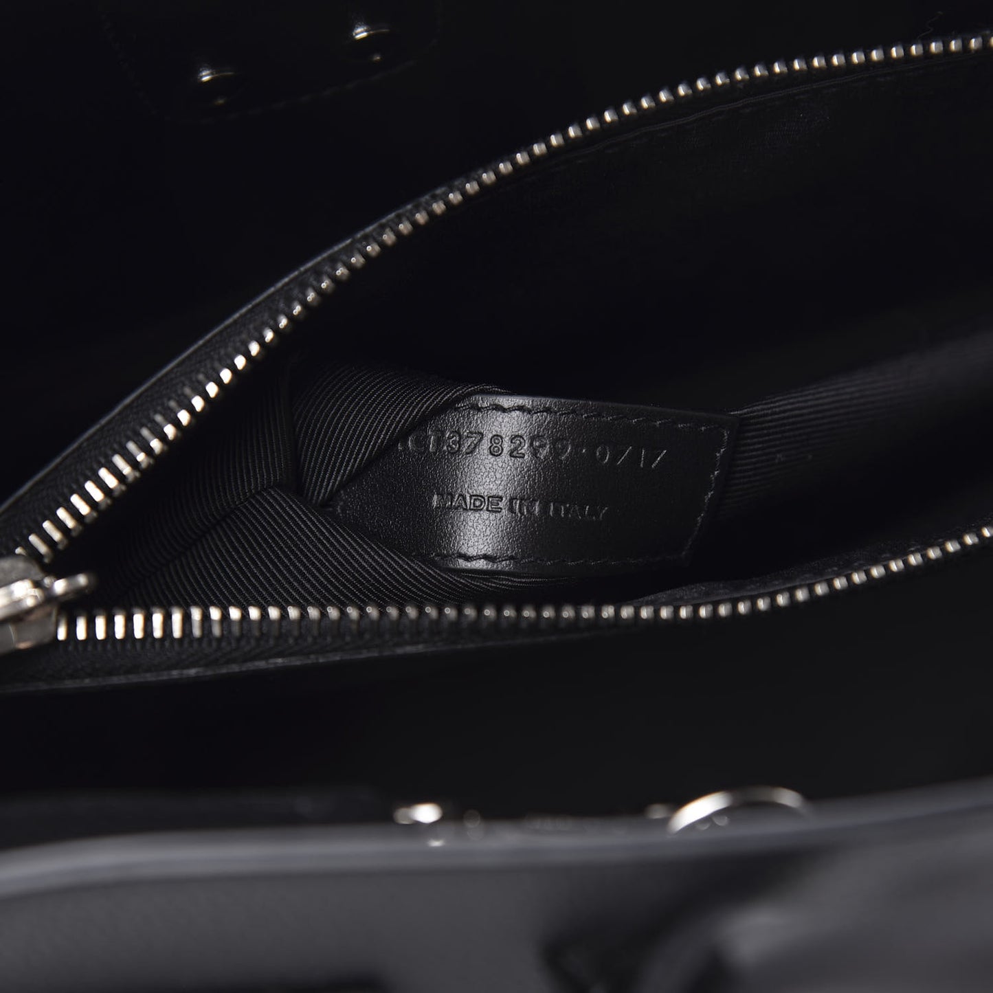 Grained Calfskin Small Sac De Jour Black