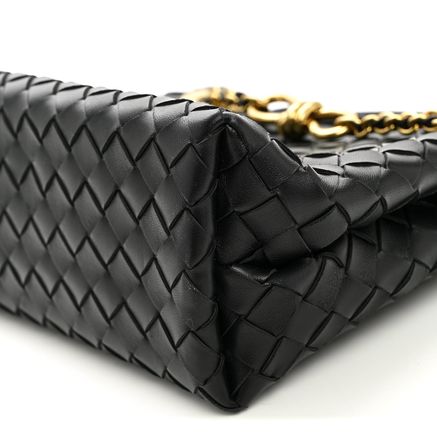 Nappa Intrecciato Small Andiamo Shoulder Bag Black