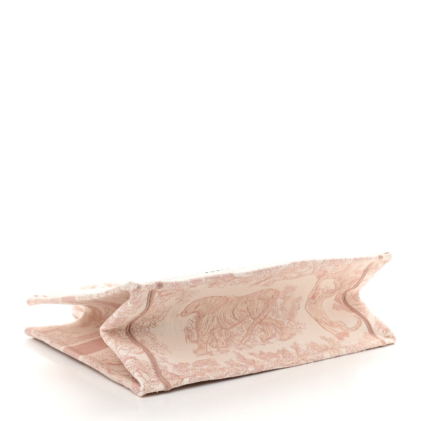 Canvas Toile De Jouy Embroidered Medium Book Tote Pink