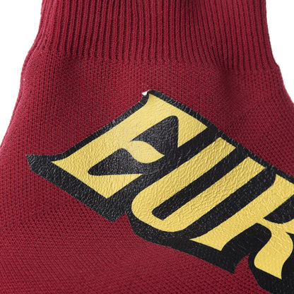 Balenciaga Neoprene Knit Europe Print Womens Speed Sneakers 38 Red Yellow Black 8 of 9