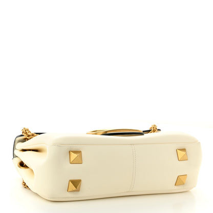 Valentino Garavani Nappa Stud Sign Shoulder Bag Ivory 4 of 9