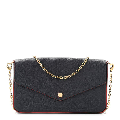 Louis Vuitton Empreinte Pochette Felicie Chain Wallet Marine Rouge 1 of 10
