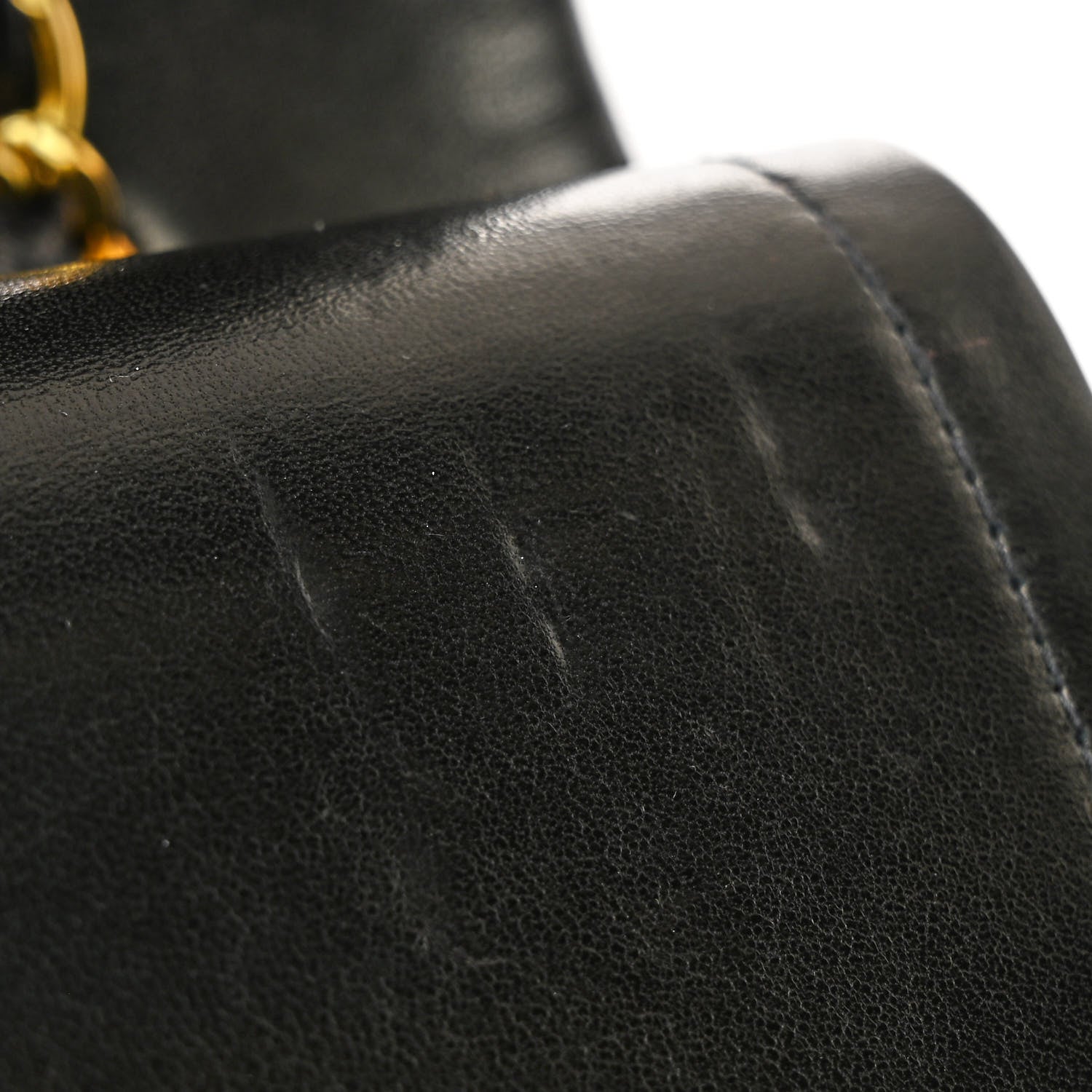 Chanel Lambskin Quilted Medium Double Flap Black 14 of 15