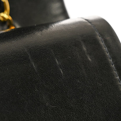 Chanel Lambskin Quilted Medium Double Flap Black 14 of 15