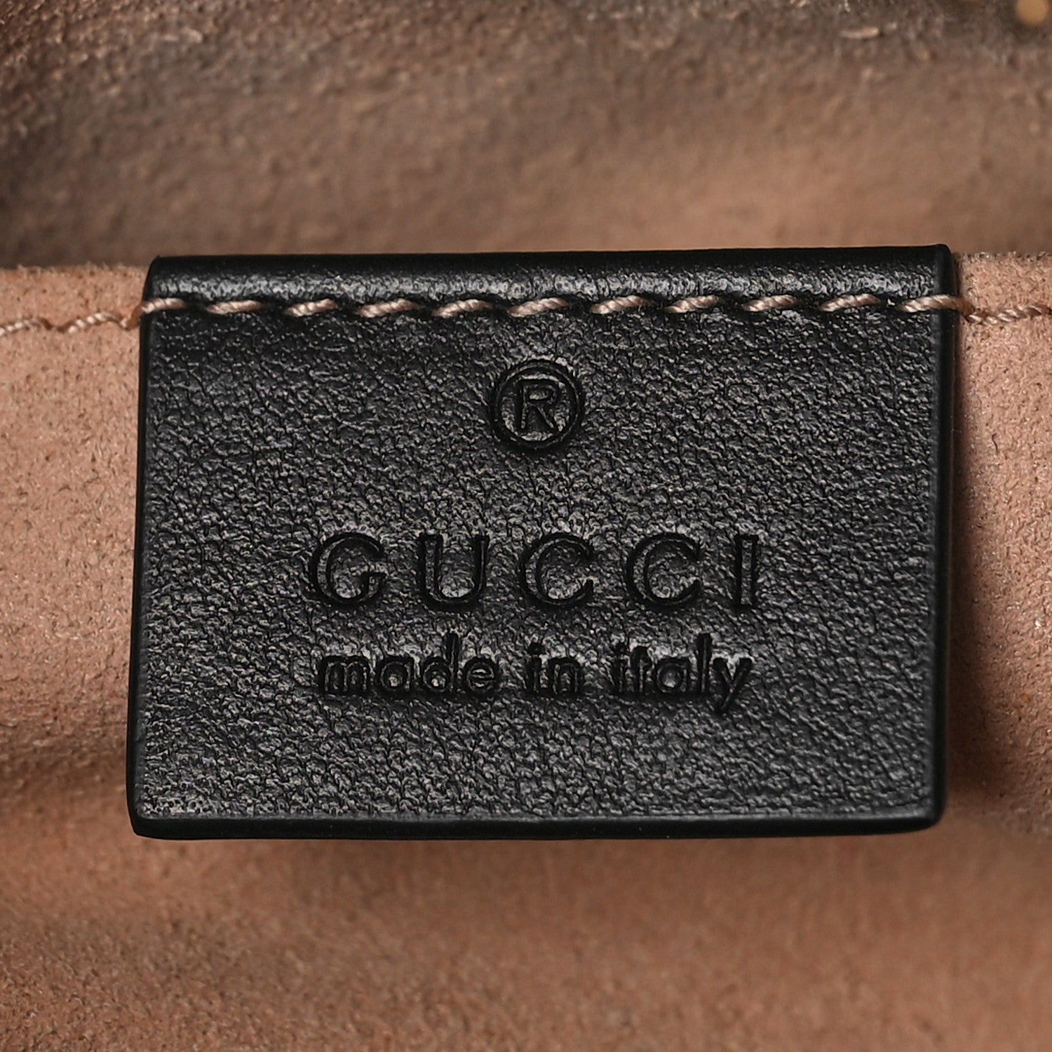 Gucci Calfskin Matelasse Mini GG Marmont Chain Shoulder Bag Black 6 of 10