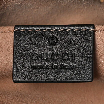 Gucci Calfskin Matelasse Mini GG Marmont Chain Shoulder Bag Black 6 of 10