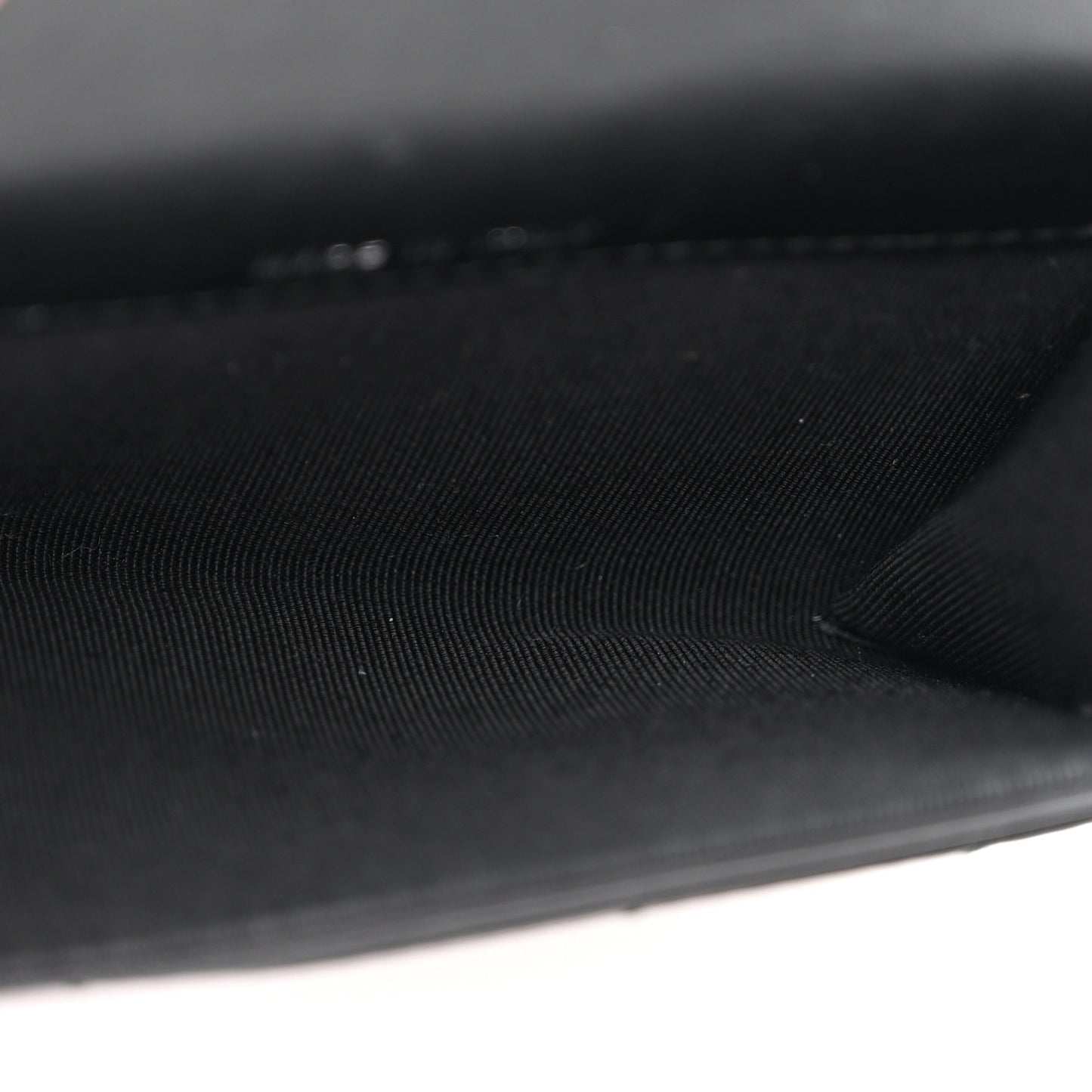 Aged Calfskin Chevron Quilted Reissue Flap Card Holder So Black