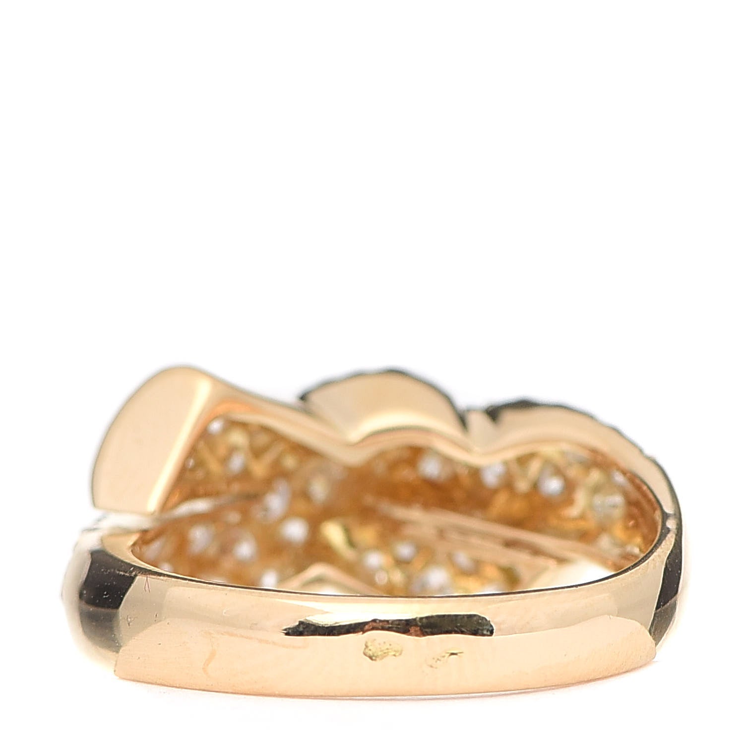 Van Cleef & Arpels 18K Yellow Gold Diamond Bow Ring 50 5.5 4 of 5