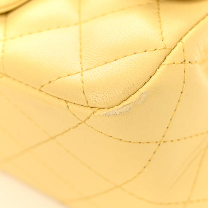Chanel Lambskin Quilted Mini Square Flap Light Yellow 18 of 19