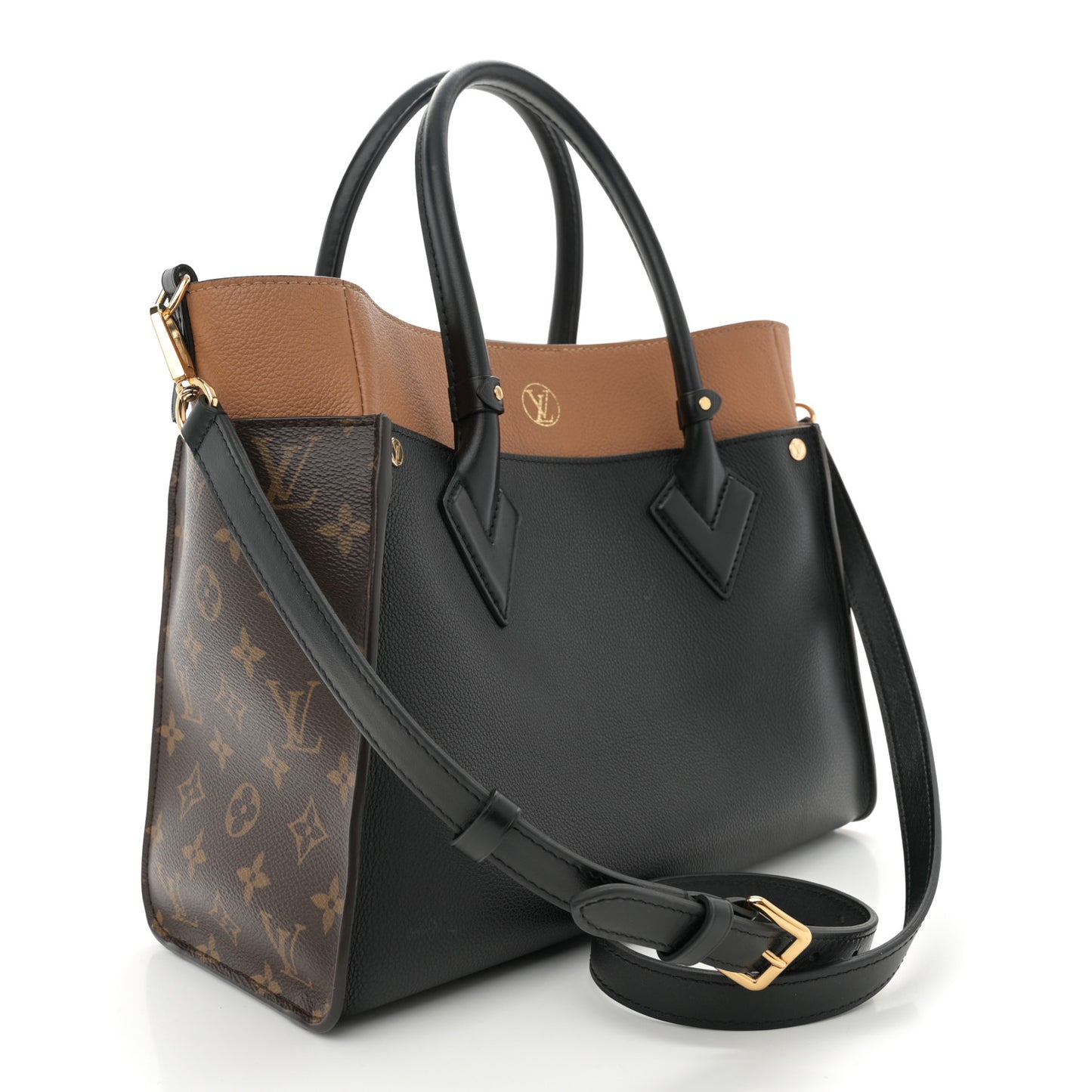 Calfskin Monogram On My Side MM Black