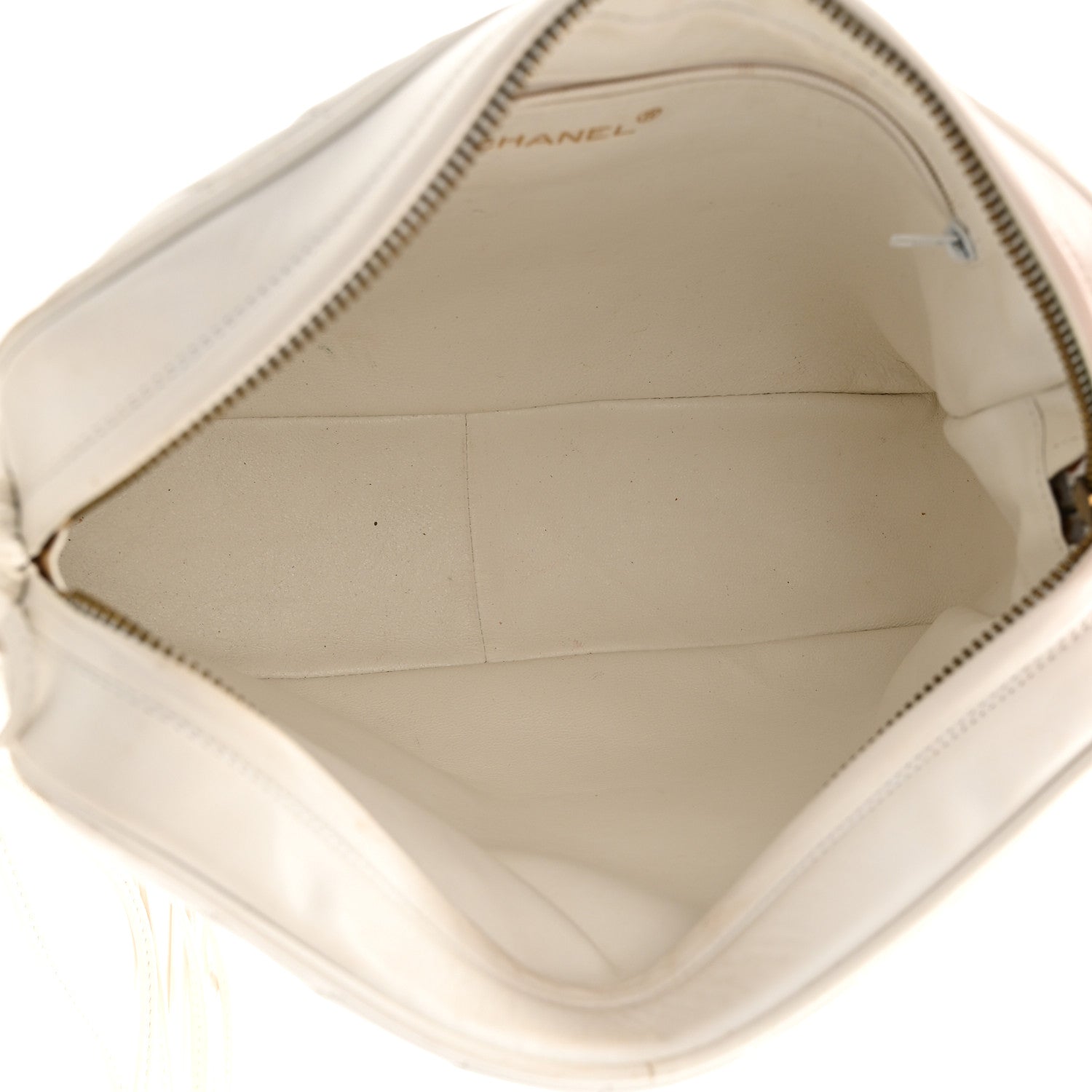 Chanel Lambskin Quilted CC Tassel Camera Case White 5 of 18