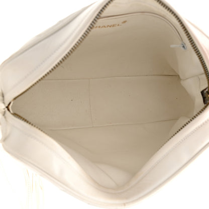 Chanel Lambskin Quilted CC Tassel Camera Case White 5 of 18
