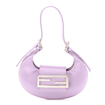 Fendi Silk Satin Mini Cookie Hobo Bag Lilla 1 of 10