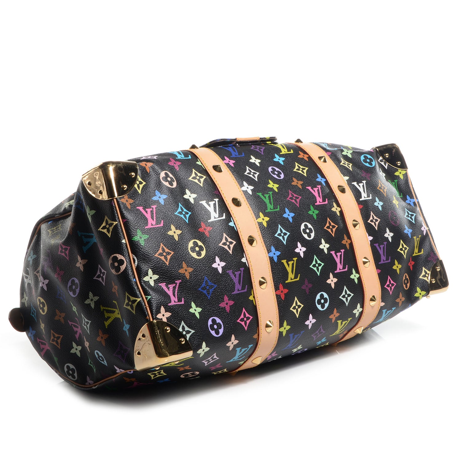 Louis Vuitton Monogram Multicolor Keepall 45 Black 4 of 7