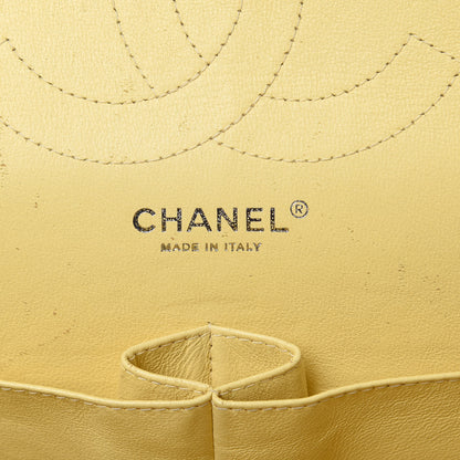 Chanel Patent Quilted Jumbo Double Flap Yellow 6 of 16