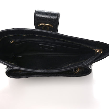 Chanel Caviar Quilted Coco Pleats Clutch Black 5 of 7