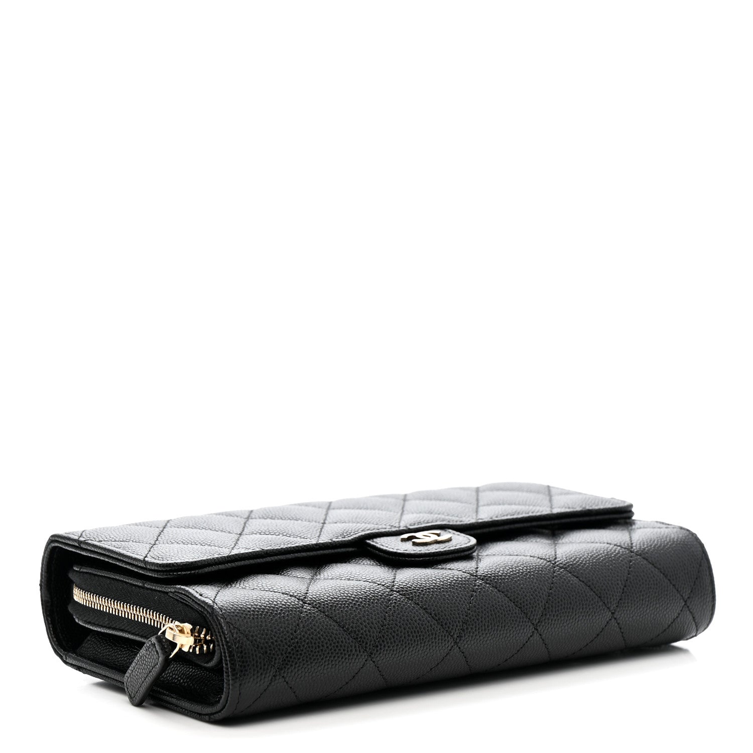 Chanel Caviar Quilted Phone Holder Wallet on Removable Chain Black 4 of 13