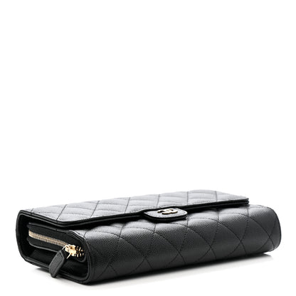 Chanel Caviar Quilted Phone Holder Wallet on Removable Chain Black 4 of 13
